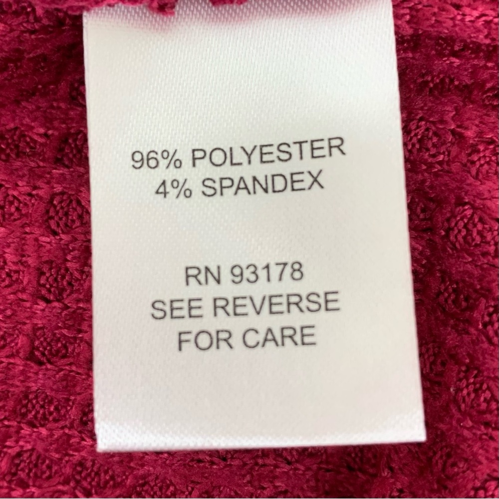 Workshop Republic Clothing Red Magenta Waffle Knit Sweater Soft Cozy & Stretchy - Picture 13 of 16